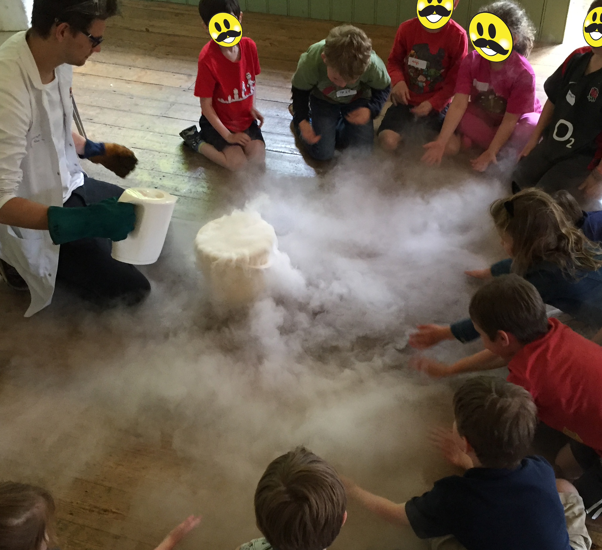 Dry Ice. kids and presenter  1
